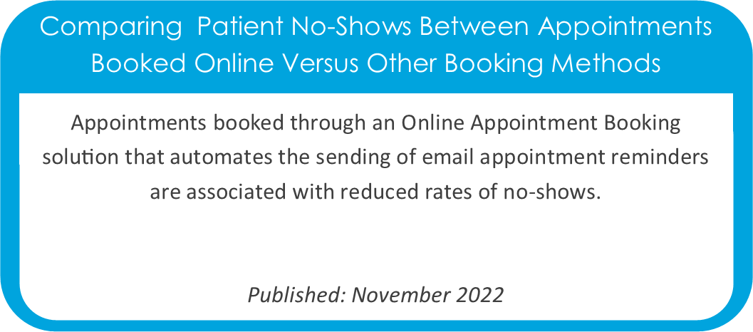 Comparing  Patient No-Shows Between Appointments Booked Online Versus Other Booking Methods 